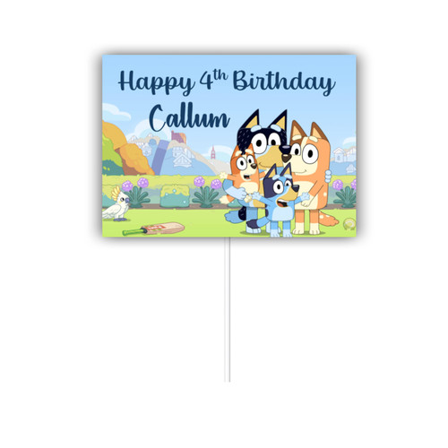 Personalised Bluey Family Cake Topper