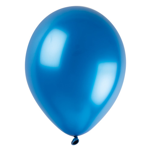50Pk Pearlized Latex Blue Balloons