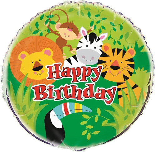 Animal Jungle Birthday Foil Balloon