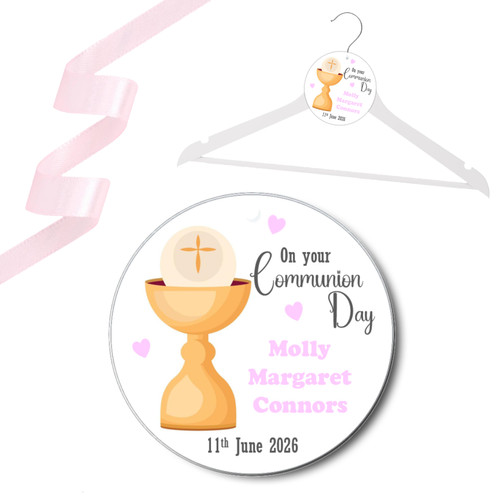 Personalised Communion Girl Chalice Hanger