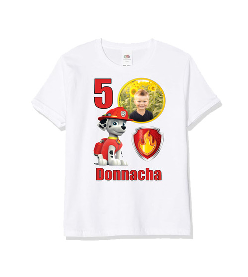 Personalised Paw Patrol Marshall Photo T-Shirt