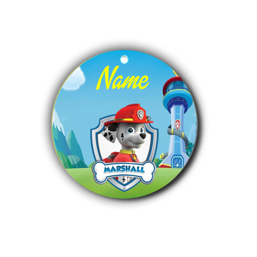 Personalised Paw Patrol Marshall Gift Tag