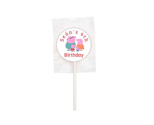 Personalised Peppa Pig Lollipops