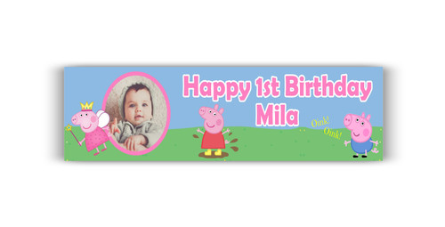 Personalised Peppa Pig Photo Banner