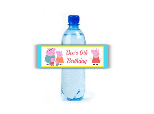 Personalised Peppa Pig Bottle Labels