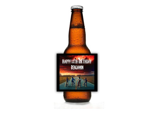 Personalised Stranger Things Beer Bottle Labels