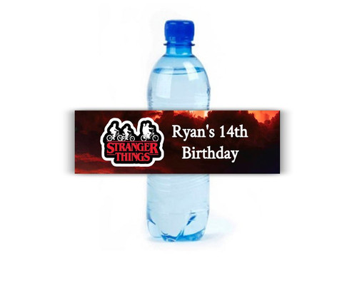 Personalised Stranger Things Bottle Labels