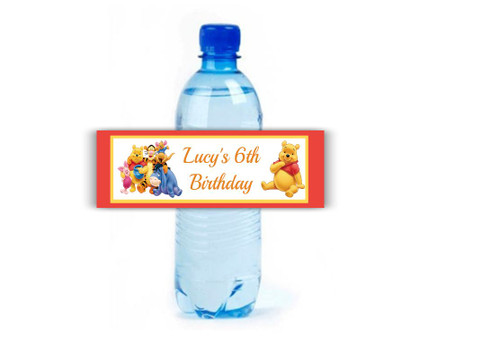 Personalised Winnie The Pooh Bottle Labels