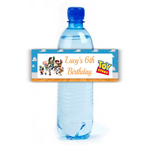 Personalised Toy Story Water Bottle Labels