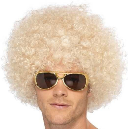 Blonde Funky Afro Wig | Fancy Dress Wigs | Halloween Wigs | Unisex Fancy Dress Wig | Mens Fancy Dress Wigs | Ladies Fancy Dress Wigs