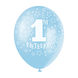 Blue 1st Birthday Balloons