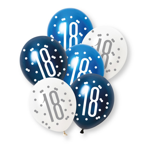 Blue Dots 18th Balloons