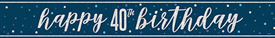 Blue Dots Glitz 40th Banner