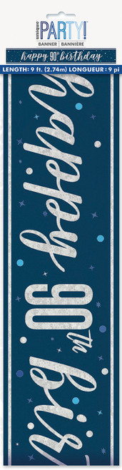 Blue Dots Glitz 90th Banner