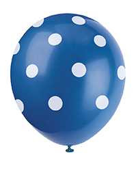 Blue Dots Helium Balloons | Blue Party Supplies