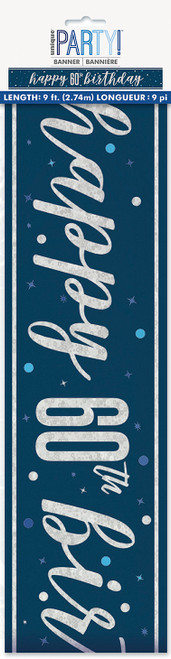 Blue Dots Glitz 60th Banner