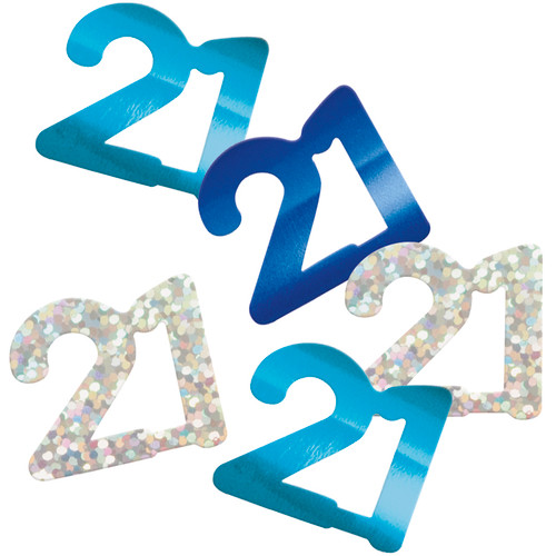 Blue Glitz 21st Confetti -14.1 Grams