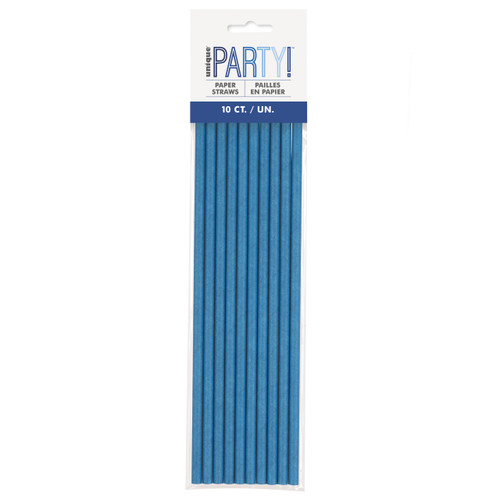 Blue Glitz Party Straws