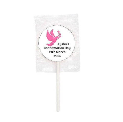 Personalised Girls Confirmation Lollipop (15 Pack)