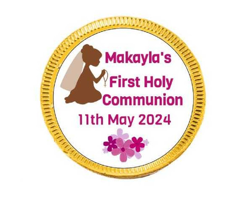 Personalised 1st Communion Girl Coins (15 Pack)