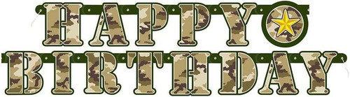 Camo Birthday Banner