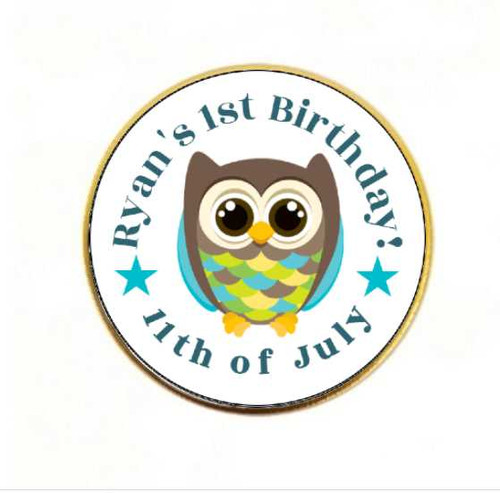 Personalised 1st Birthday Boy Choc Coins  (15 Pack)