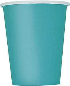 Caribbean Teal Paper Cups (14 Pack)