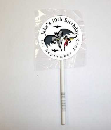 Personalised Batman Lollipops (15 Pack)
