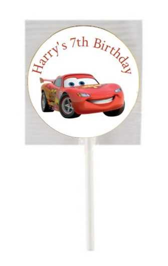 Personalised Cars Lollipops (15 Pack)