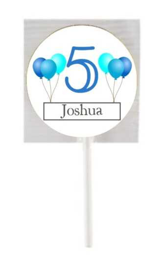 Personalised Boy Age Lollipops (15 Pack)