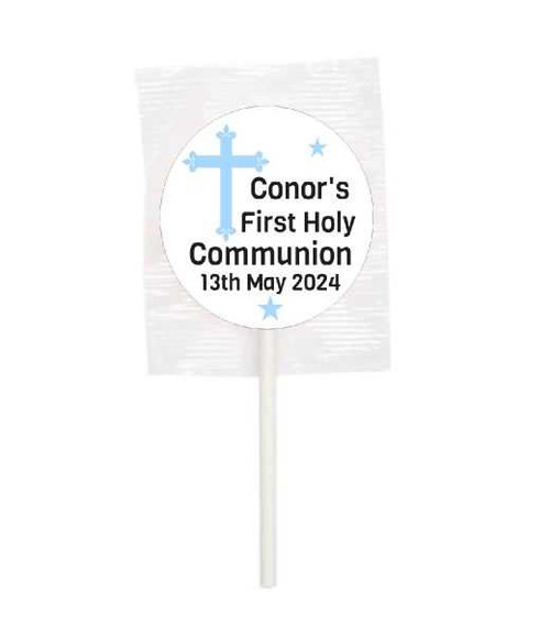 Personalised Boy Communion Lollipops (15 Pack)