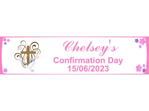 Personalised Confirmation Girl Banner