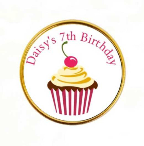 Personalised Cupcake Chocolate Coins (15 Pack)