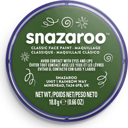 Dark Green Snazaroo Face Paint 18ml | Kids Face Paint