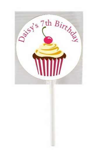 Personalised Cupcake Lollipops (15 Pack)