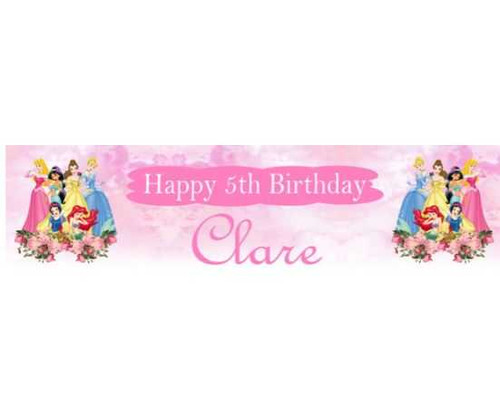 Personalised Princess Banner | Disney Princess Party Supplies | Girls Party Supplies