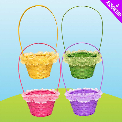 Easter Frill Wicker Basket
