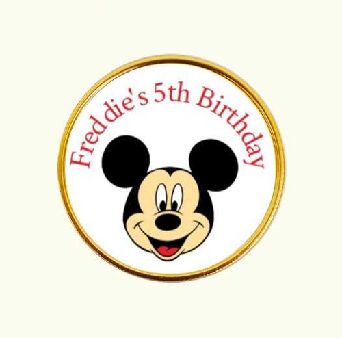 Personalised Mickey Mouse Chocolate Coins (15 Pack)