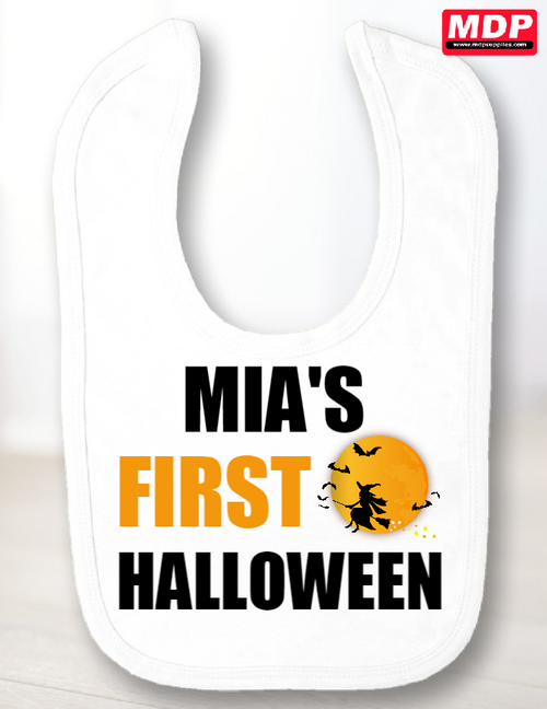 Personalised First Halloween Baby Bib