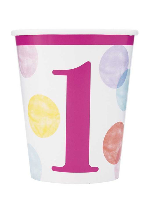 Girls 1st Birthday Cups