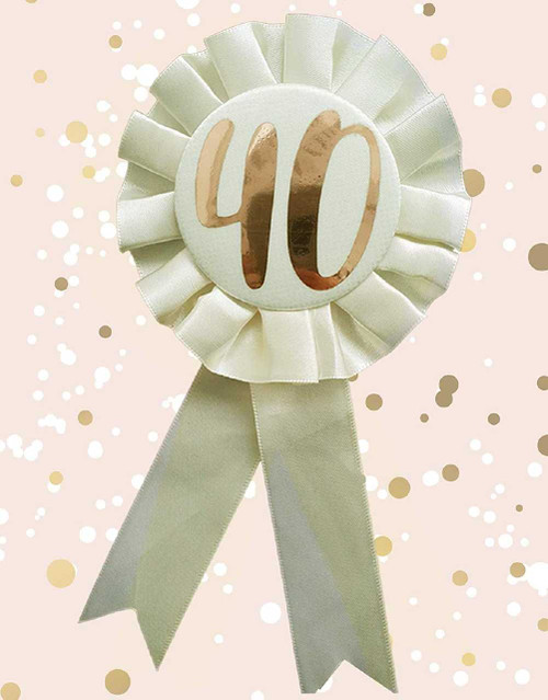 Gold 40th Rosette