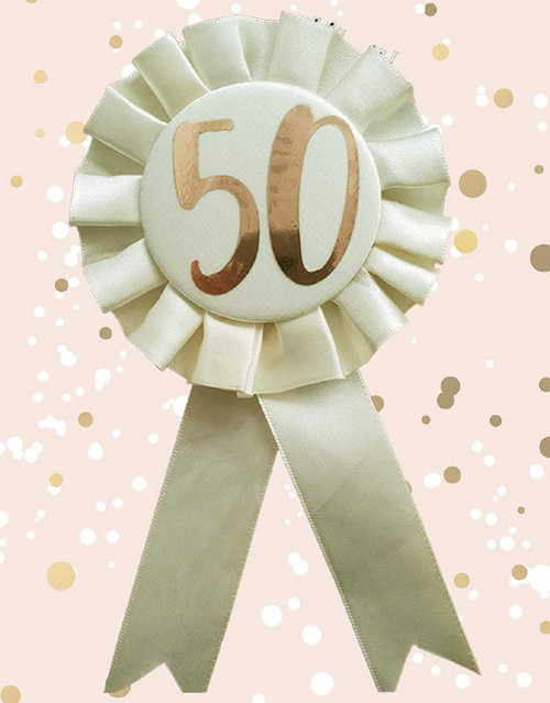 Gold 50th Rosette