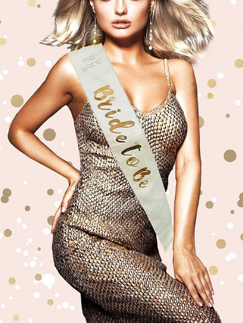 Gold Bride To Be Sash