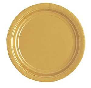 Gold Paper Plates (16 Pack)