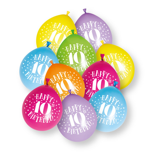 Happy 10th Birthday Balloons