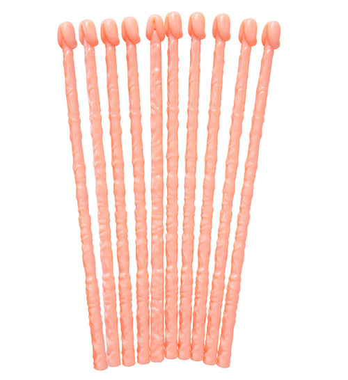 Hen Night Willy Stirrers Glass - 10 Per Pack
