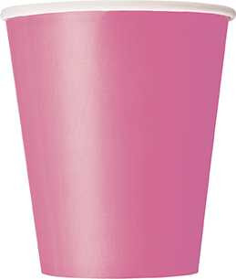 Hot Pink Paper Cups (14 Pack)
