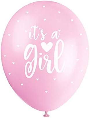 It's a Girl Pink & White Latex Balloons (30cm) Pack of 5