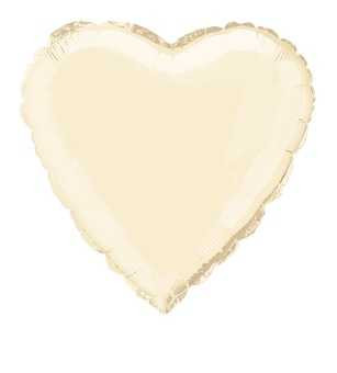 Ivory Heart Foil Balloon