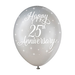 25th Anniversary Balloons